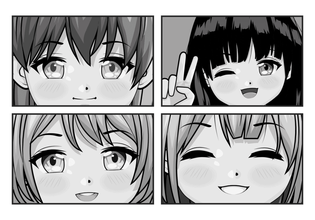 Dessin visage manga - Plateforme Sia
