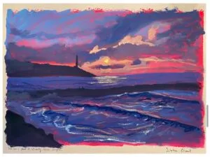 Peindre un paysage au bord de l'océan à la gouache