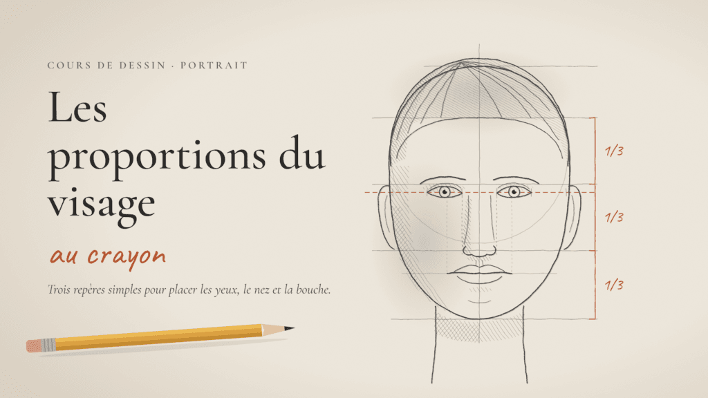 Les proportions du visage au crayon : dessiner un visage juste