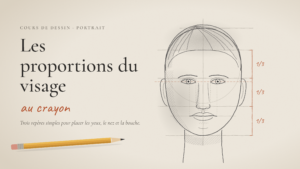 Les proportions du visage au crayon : dessiner un visage juste