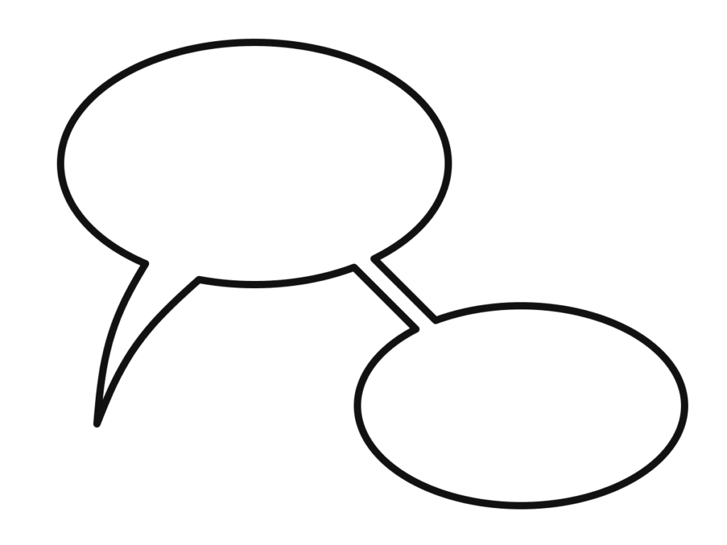 Bulle de BD vierge en PNG, fond transparent : bulle-bd-double