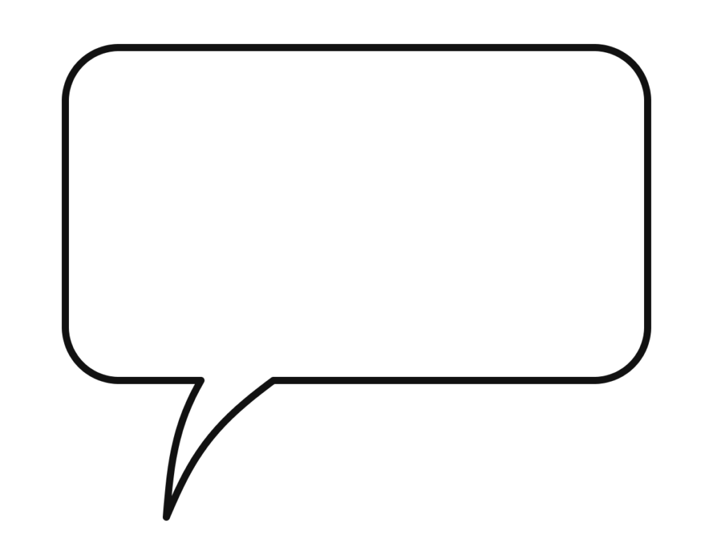 Bulle de BD vierge en PNG, fond transparent :bulle-bd-rectangle